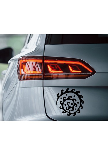 Bk Home Dalga Tasarımlı Siyah Araç Sticker-2