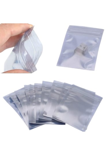 Antistatik Kilitli Ve Şeffaf Esd Poşet - 100 Adet - 15x20cm