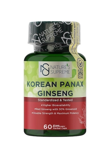 Natures Supreme Korean Panax Ginseng 60 Kapsül Aromasiz