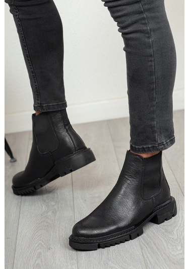 D111 Garantili Ürün Soğuk Geçirmez Ortopedik Erkek Kışlık Bot Siyah