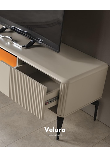 Venti Siyah Tv Ünitesi Beyaz