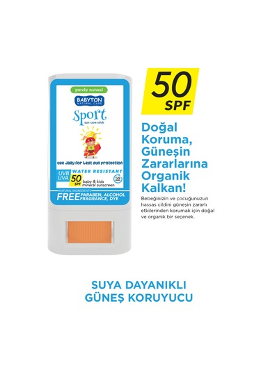 Suya Dayanıklı Doğal Güneş Stick Spf 50