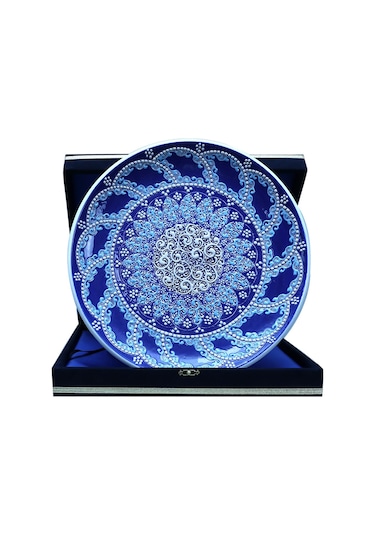 E38 El İşçiliği Çini Tabak - 30 Cm - 6522
