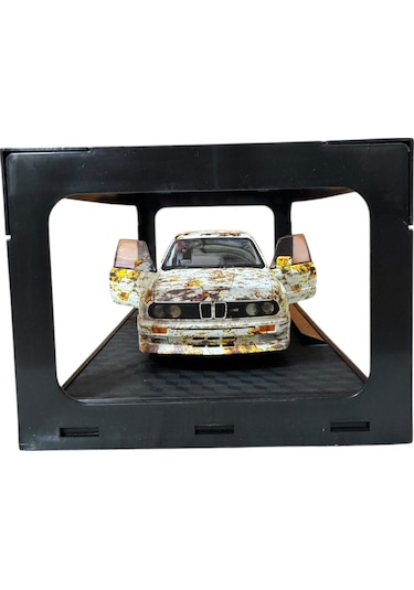 1:24 Metal Model Koleksiyon Araba Bmw M3 Paslı Görünümlü 19 Cm Döner Ön Tekerler
