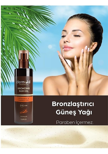 Dermokil Vitamin E & Carrot Oil Bronzlaştırıcı Güneş Yağı 3 x 200 ML