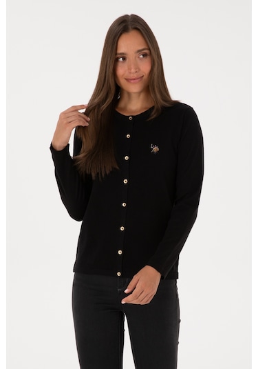 U.s. Polo Assn. Kadın Siyah Hırka Triko 50307737-vr046 Siyah