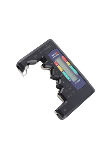 Vkemall Siyah Dijital Pil Test Cihazı - C/d/9v/aa/aaa/1.5v Li-pil Göstergesi, Lcd Ekranlı Pil Gücü Tespit Aleti