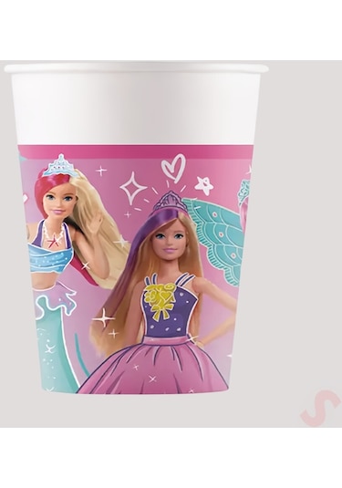 Barbie Fantasy Karton Bardak - 8 Adet