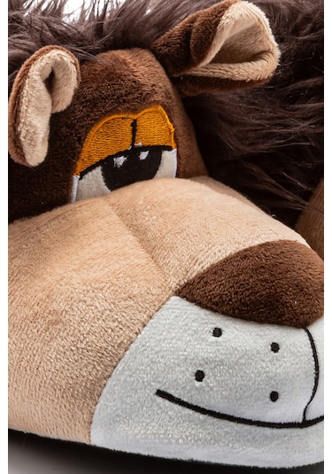 Aslan Kadın, Garson Boy Hayvanlı Panduf Kahverengi 36/41 Kahverengi