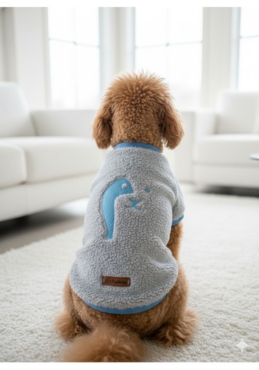 Kedi - Köpek İşlemeli Welsoft Kışlık Sweat - Kıyafet