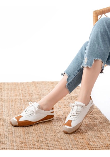 Rs-02 Taba Garni İnce Taban Günlük Spor Ayakkabı Taba