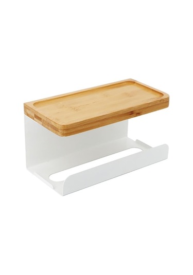 Wondernest Tuvalet Rafı, Monte Linen Kağıt Havluluk, Duvara Çivisiz Kurulum Beyaz Banyo Organizer Beyaz