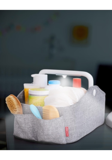 Skip-Hop Işıklı Bebek Bezi Düzenleyici Sepet - Gri