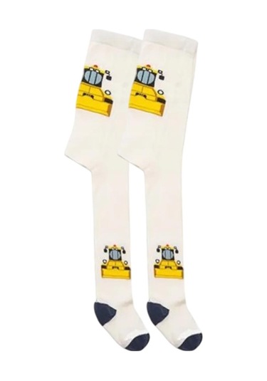 Defne Baby Bebek Külotlu Çorap 012-21 Beyaz-lacivert Beyaz - Lacivert