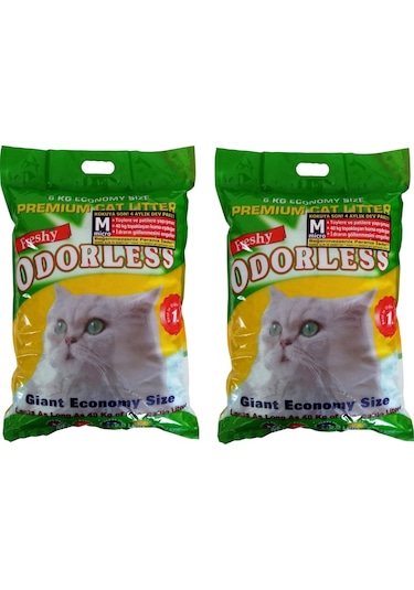 Freshy Odorless 8 Aylık Micro Kristal Kedi Kumu 2 x 15 L