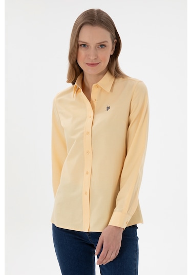U.s. Polo Assn. Kadın Bej Gömlek Basic 50307726-vr011 Bej