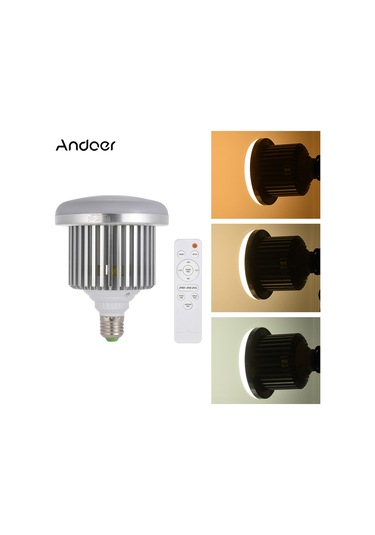 Monyee Andoer 50w Led Fotoğraf Işığı Mantar Tipi Parlaklık Ve Renk Sıcaklığı Ayarlanabilir Kumandalı Ac185-245v Pil Yok