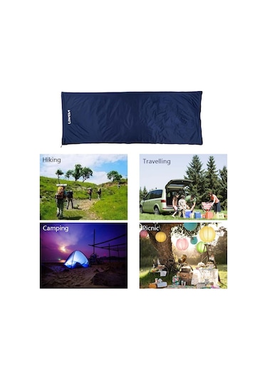 Lixada 190 75cm Kamp Seyahat Açık Zarflı Uyku Tulumu Koyu Mavi