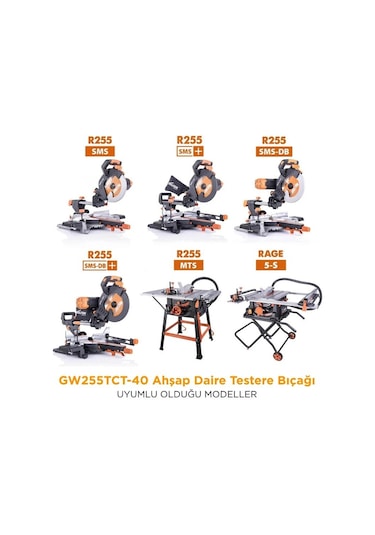 Evolution Gw255tct-40 Ahşap Daire Testere Bıçağı, 255mm