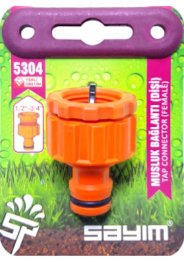 Bahçe Hortumu Otomatik Musluk Bağlantı Adaptörü Dişi 1/2 - 3/4" 2