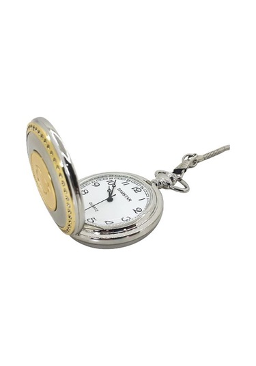 Kişiye Özel Ay Yıldız Kabartmalı Retro Köstekli Cep Saati 1909