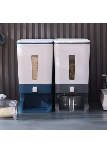 Xurunkeji Pres Tipi Pirinç Dağıtıcı Kapalı Tahıl Kabı Depolama Ev Tipi Tahıl Pirinç Kutusu Dağıtıcı Kova Pirinç Konserveleri 10kg-a Gri Ve Beyaz Xurunkeji Pres Tipi Pirinç Dağıtıcı Kapalı Tahıl Kabı Depolama Ev Tipi Tahıl Pirinç Kutusu Dağıtıcı Kova Pirinç Konserveleri 10kg-a Gri Ve Beyaz