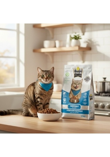 Happy Somonlu Kuru Kedi Maması 1500 G