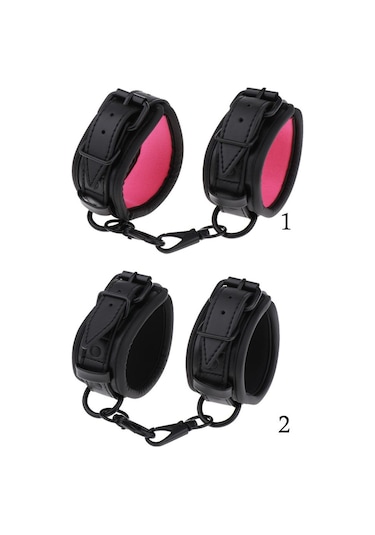 Suntek Ayarlanabilir Pu Deri Kelepçe Ayak Bileği Manşet Pembe