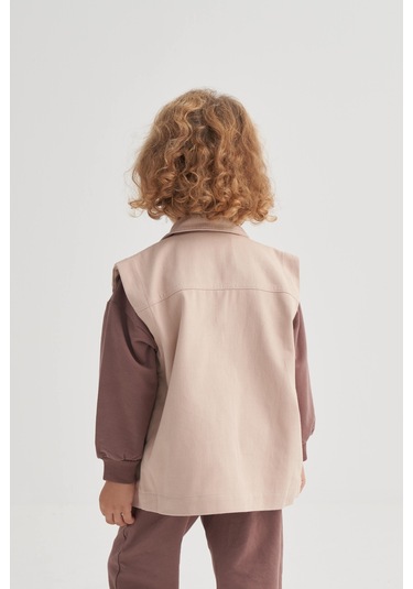 Cigit Gabardin Yelek 2-7 Yaş Bej Bej
