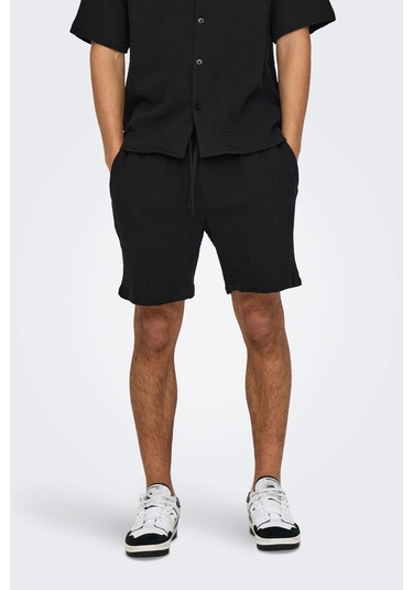 Only & Sons Only&sons Onstel-pas 0158 Shorts Siyah Erkek Şort Siyah