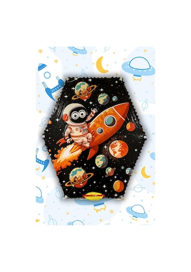 Altıgen Astronot Modelli Uçurtma 50mt İpli