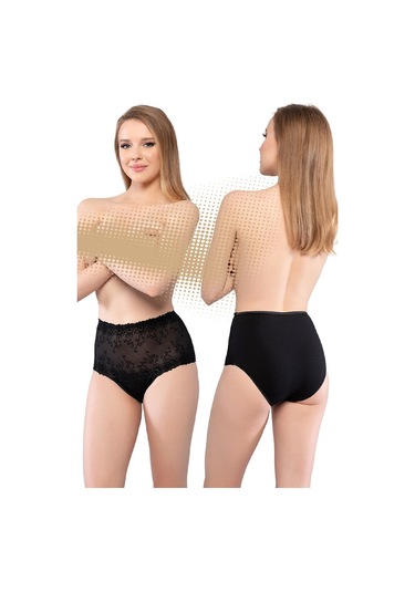 Belinay 3037 Önü Dantel Yüksek Bel Bato Külot 001