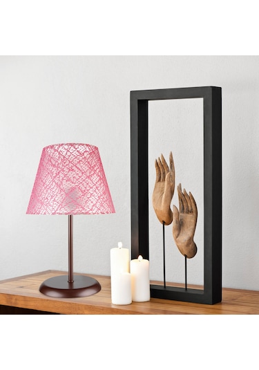 Sarah Abajur Kahve Ayak / Pembe File Şapka Diğer