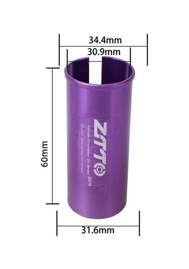 Sones 30,9-31,6 Mm 009 2 Adet Ztto Bisiklet Sele Borusu Dönüşüm Manşonu Redüktör Kapağı Mor