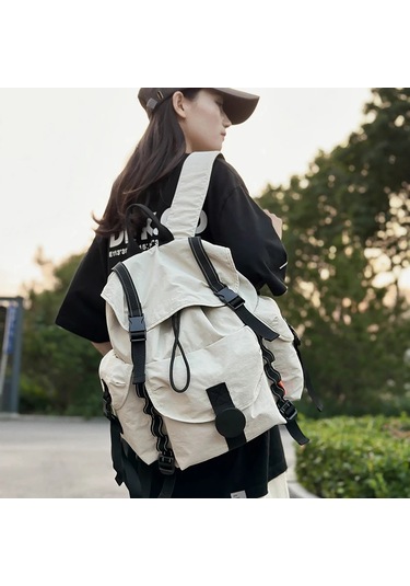 Yeni Büyük Kapasiteli Naylon Sırt Çantası Çok Yönlü Günlük Çok Renkli