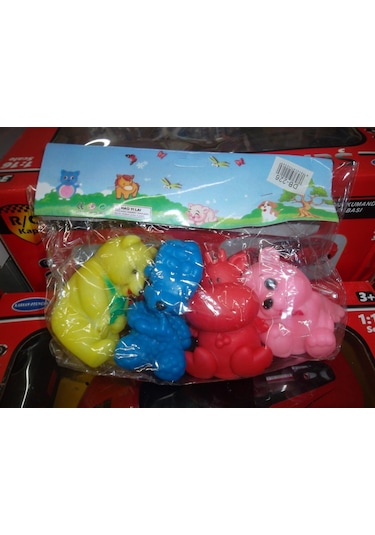 4'lü Renkli Banyo Oyuncağı Hayvanlar