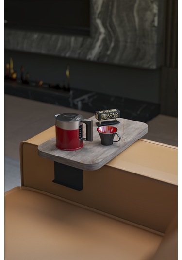 İkili Yan Sehpa Ayarlanabilir Tepsi Dikdörtgen Gordion