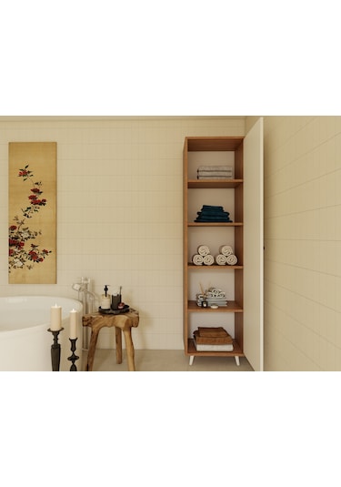 Harput Çok Amaçlı Tek Kapaklı Dolap M.kiraz-byz Beyaz