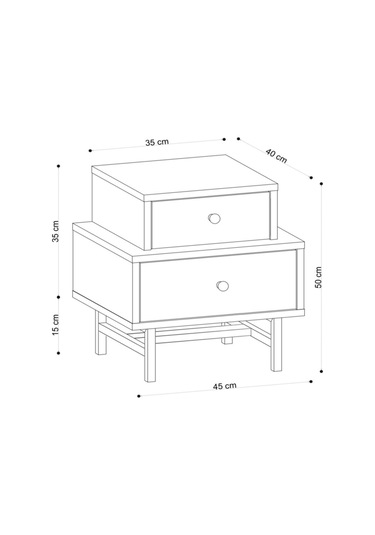 Decormet Nadia Komodin Safir Meşe Safir Meşe
