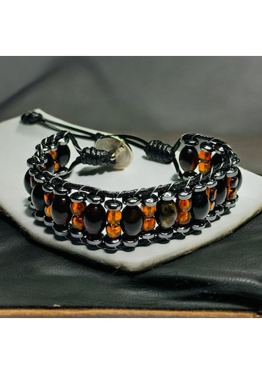 Damla Kehribar Bileklik Yetişkin Hcz-model Rlx Çok Renkli