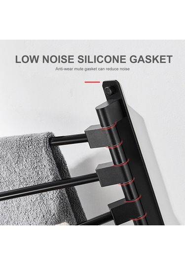 Xiyyadms Banyo 3 Çubuklu 180 Derece Döner Havlu Rakası - Uzay Alüminyum, Pas Koruyucu, Duvar Montajlı, Katlanabilir, Pratik Kanca Diğer