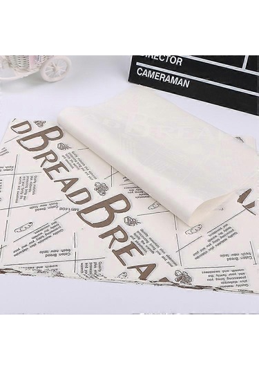 2 Paket Kek Yağlı Kağıt Pişirme Paketleme Tabak Kağıdı Hamburger Kağıdı, Renk: Kahverengi Pasta Çok Renkli