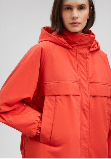 Mavi - Kapüşonlu Kırmızı Ceket 1110348-70461 Kırmızı