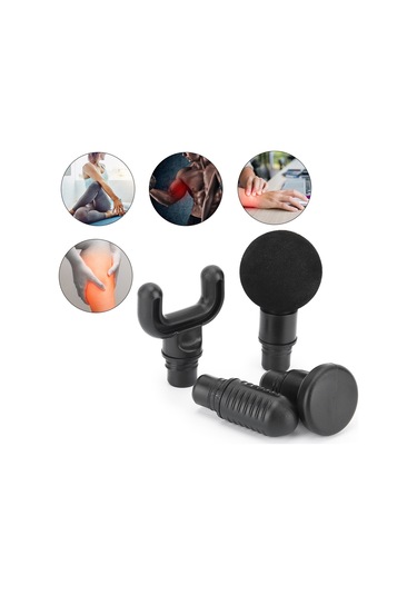 Moveevo 19mm Çaplı 4'lü Eva Fasyalar Silahı Masaj Ucu Seti - Kas Geliştirme Ve Yorgunluk Giderici Değiştirilebilir Uçlar Diğer