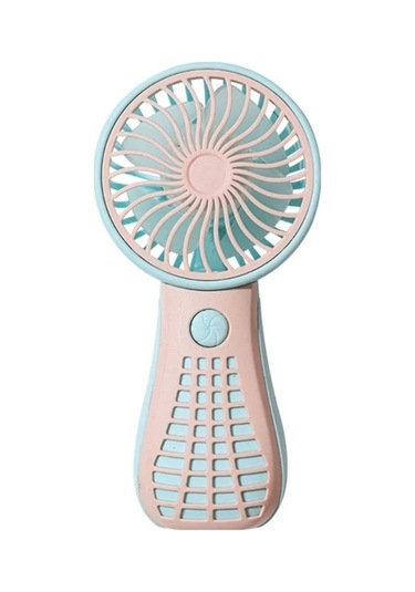 Li-ion Pil İle Mini El Tipi Vantilatörler, Kişisel Vantilatör Pembe+mavi