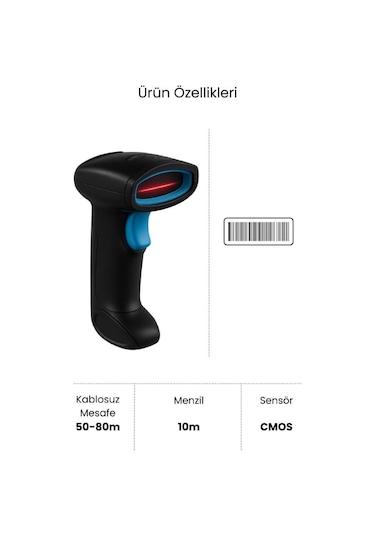 Mpıa Bs-2 Kablosuz 1d/2d Standlı Barkod & Karekod Okuyucu