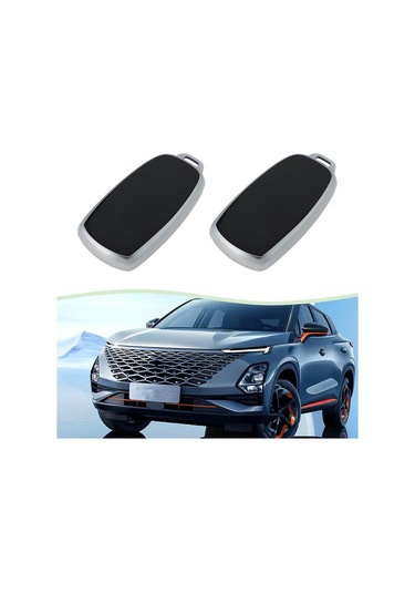Youtek 奇瑞欧萌达5/瑞虎8 Pro/plus İçin Gümüş Renkli Yumuşak Tpu Akıllı Araba Anahtarı Kılıfı - 2 Adet, Koruyucu Ve Uzaktan Kumanda Koruması
