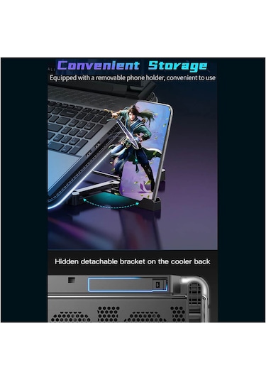 Coolcold F5 Oyuncu Notebook Soğutucu Stand 6 Fan Yükseklik Ayarlı