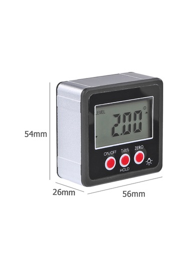Vkemall Dijital Açı Ölçer - Manyetik Tabanlı Su Geçirmez Eğim Ölçme Aleti