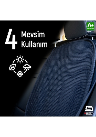 Oto Arka Koltuk Sırt Koruyucu Kılıf Siyah Universal 2 Parça A+ Kalite